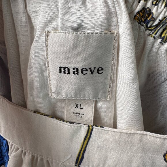 NWT Anthropologie The Jacie Poplin Floral Printed Midi Skirt by Maeve in X-Large - Picture 3 of 14